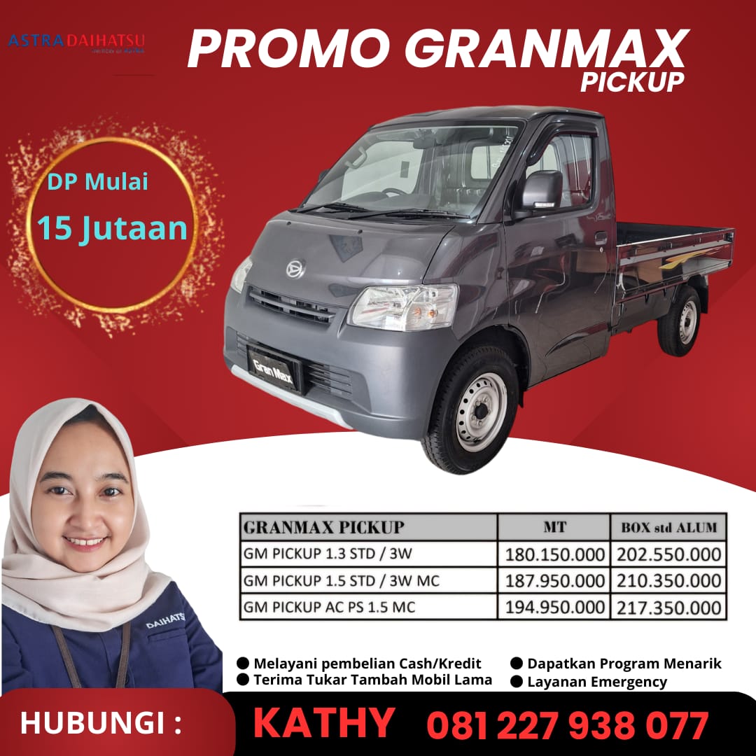 Promo Gran Max Pick-Up Daihatsu Tegal – DP Mulai 15 Jutaan!